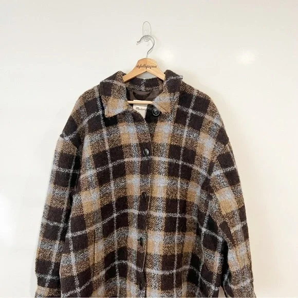 Madewell The Belrose Shacket Shirt Jacket in Cassel Plaid - Picture 5 of 13